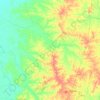 Mapa topográfico Dueré, altitud, relieve