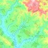 Mapa topográfico Santo Antônio de Goiás, altitud, relieve
