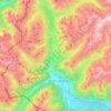 Mapa topográfico Malles Venosta, altitud, relieve