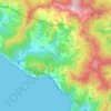 Mapa topográfico Framura, altitud, relieve