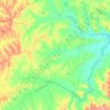 Mapa topográfico Catuçaba, altitud, relieve