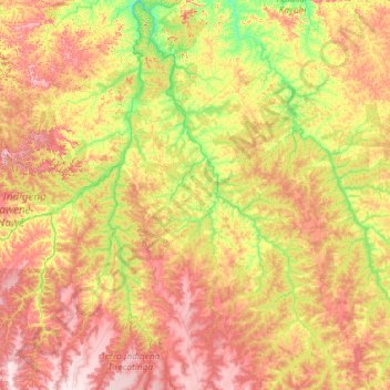 Mapa topográfico Brasnorte, altitud, relieve