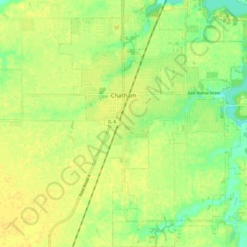 Mapa topográfico Chatham, altitud, relieve