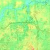 Mapa topográfico DeWitt Charter Township, altitud, relieve