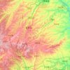 Mapa topográfico 宜君县, altitud, relieve