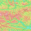 Mapa topográfico Hohe Tauern, altitud, relieve