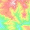 Mapa topográfico Coapilla, altitud, relieve