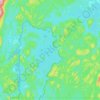 Mapa topográfico Lady Evelyn Lake, altitud, relieve