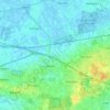 Mapa topográfico Jabbeke, altitud, relieve