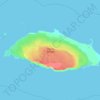 Mapa topográfico Isla La Tortuga, altitud, relieve