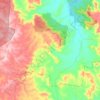 Mapa topográfico Wonbah, altitud, relieve