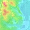 Mapa topográfico Nézignan-l'Évêque, altitud, relieve