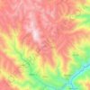 Mapa topográfico Cayna, altitud, relieve