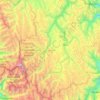 Mapa topográfico Lauricocha, altitud, relieve