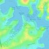 Mapa topográfico Mortlake, altitud, relieve