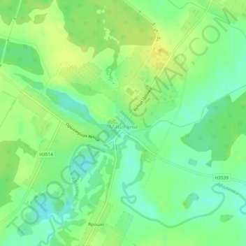 Mapa topográfico Мошканы, altitud, relieve