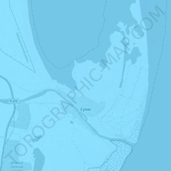 Mapa topográfico Сулак, altitud, relieve