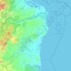 Mapa topográfico Costa Caribe Norte, altitud, relieve
