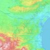 Mapa topográfico Aude, altitud, relieve