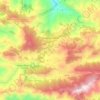 Mapa topográfico Isaguén, altitud, relieve