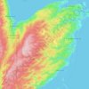 Mapa topográfico Péninsule acadienne, altitud, relieve