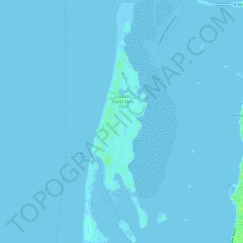 Mapa topográfico Caladesi Island State Park, altitud, relieve