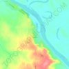 Mapa topográfico Гайны, altitud, relieve