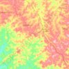 Mapa topográfico Lageado de Araçaíba, altitud, relieve