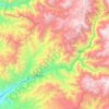 Mapa topográfico Huancano, altitud, relieve