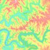 Mapa topográfico Piratuba, altitud, relieve