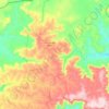 Mapa topográfico Itaqueri da Serra, altitud, relieve