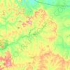 Mapa topográfico Guareí, altitud, relieve