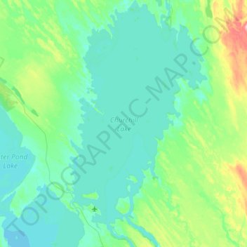 Mapa topográfico Churchill Lake, altitud, relieve