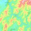 Mapa topográfico 涔天河水库, altitud, relieve