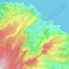 Mapa topográfico Agulo, altitud, relieve