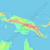 Mapa topográfico Neuguinea, altitud, relieve