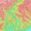 Mapa topográfico Upper Siang, altitud, relieve