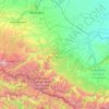 Mapa topográfico Kabardino-Balkaria, altitud, relieve