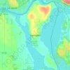 Mapa topográfico Sugar Island Township, altitud, relieve