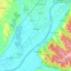 Mapa topográfico Golegã, altitud, relieve