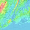 Mapa topográfico Nova Iorque, altitud, relieve
