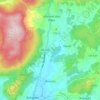 Mapa topográfico Poiares, altitud, relieve