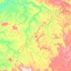 Mapa topográfico Doverlândia, altitud, relieve