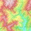 Mapa topográfico El Calvario, altitud, relieve