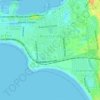Mapa topográfico Beachlands, altitud, relieve