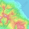 Mapa topográfico Saint-Benoît, altitud, relieve
