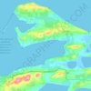 Mapa topográfico Таманский залив, altitud, relieve