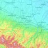 Mapa topográfico Modena, altitud, relieve