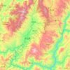 Mapa topográfico 双江拉祜族佤族布朗族傣族自治县, altitud, relieve