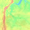 Mapa topográfico Distrito autónomo de Janti-Mansi—Yugrá, altitud, relieve